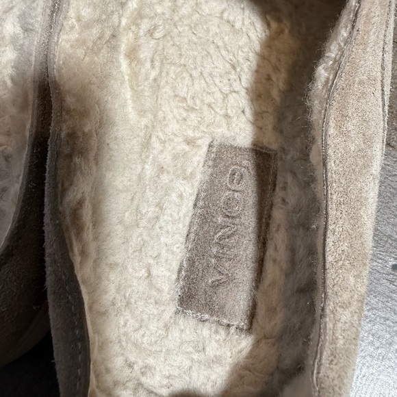 Vince Suede Shearling-Lined Slip-On Sneakers Men’s 11 Taupe‎